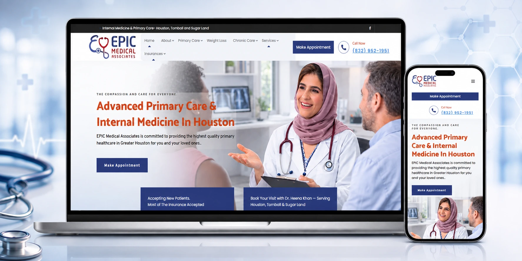 PCF For All healthcare website